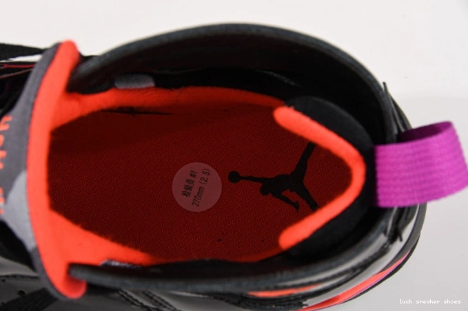 Rep LUCY 313358-006 Jordan Air 7 Black Patent Retro 0823